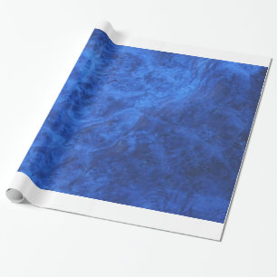 Cadeau Papier d'enveloppement en velours bleu saphir