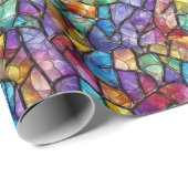 Cadeau Papier d'enveloppement en verre coloré (Coin rond)