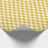 Cadeau Papier d'enveloppement En vichy jaune (Coin)