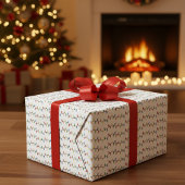 Cadeau Papier d'enveloppement Festive à cordes de Noël
