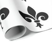 Cadeau Papier d'enveloppement Fleur De Lis (Coin rond)