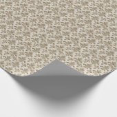 Cadeau Papier d'enveloppement Fleur De Lis Beige (Coin)