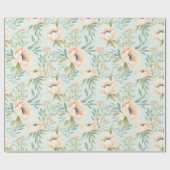 Cadeau Papier d'enveloppement floral à fleurs de la pêche (Plat)