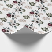 Cadeau Papier d'enveloppement floral aquarelle (Coin)