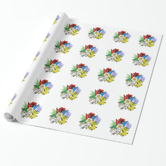 Cadeau Papier d'enveloppement floral Etoile orientale