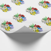 Cadeau Papier d'enveloppement floral Etoile orientale (Coin)
