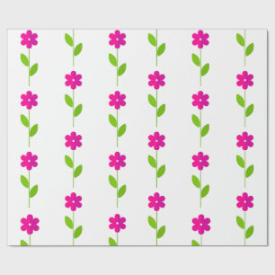 Cadeau Papier d'enveloppement floral mou et brillant