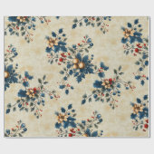 Cadeau Papier d'enveloppement floral nostalgique de Noël (Plat)