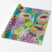 Cadeau Papier d'enveloppement floral Symphony Hydrangea P (Déroulé)