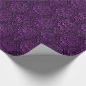 Cadeau Papier d'enveloppement floral violet luxueux (Coin)