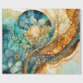 Cadeau Papier d'enveloppement Fossil Gem Ammonite (Plat)