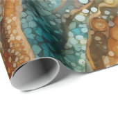 Cadeau Papier d'enveloppement Fossil Gem Ammonite (Coin rond)
