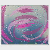 Cadeau Papier d'enveloppement Fuchsia et rose pâle (Plat)