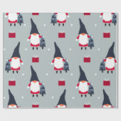 Cadeau Papier d'enveloppement Gnome de Noël mignon (Plat)