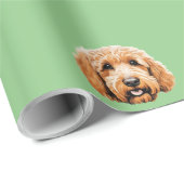 Cadeau Papier d'enveloppement Goldendoodle 3 (Coin rond)