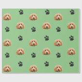 Cadeau Papier d'enveloppement Goldendoodle 3 (Plat)