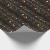 Cadeau Papier d'enveloppement gothique avec crânes et got (Coin)