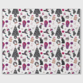 Cadeau Papier d'enveloppement gothique de Noël (Plat)