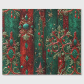 Cadeau Papier d'enveloppement gothique de Noël (Plat)