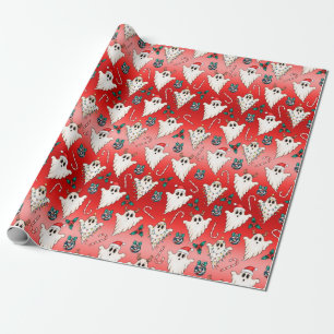 Cadeau Papier d'enveloppement gothique Fantôme de Noël Ro