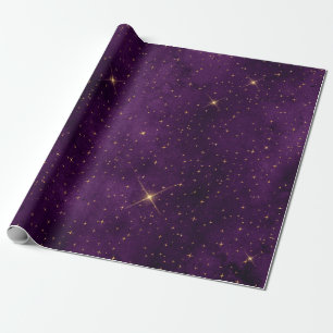 Cadeau Papier d'enveloppement gothique or violet