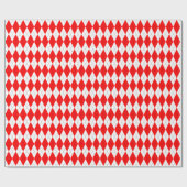 Cadeau Papier d'enveloppement grand Jacquard rouge et bla (Plat)