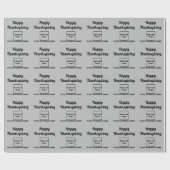 Cadeau Papier d'enveloppement gris d'action de grâces (Plat)