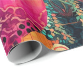 Cadeau Papier d'enveloppement Hippie Boho (Coin rond)