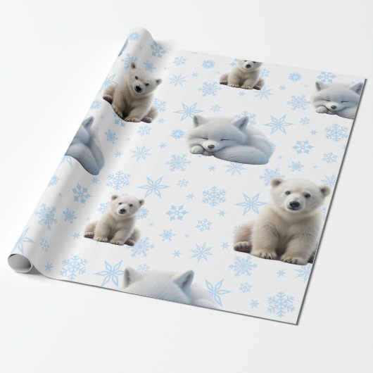 Cadeau Papier d'enveloppement hivernal mignon (Déroulé)