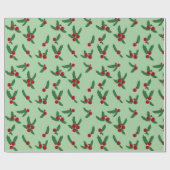 Cadeau Papier d'enveloppement Holly Berry (Plat)