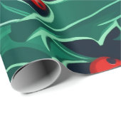 Cadeau Papier d'enveloppement Holly et Berries (Coin rond)