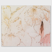 Cadeau Papier d'enveloppement IRIS FLEURS (Plat)