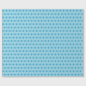 Cadeau Papier d'enveloppement Jacquard aux tons bleus (Plat)