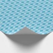 Cadeau Papier d'enveloppement Jacquard aux tons bleus (Coin)