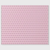 Cadeau Papier d'enveloppement Jacquard aux tons roses (Plat)