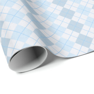Cadeau Papier d'enveloppement Jacquard bleu poudre