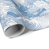 Cadeau Papier d'enveloppement japonais Nami (Coin rond)