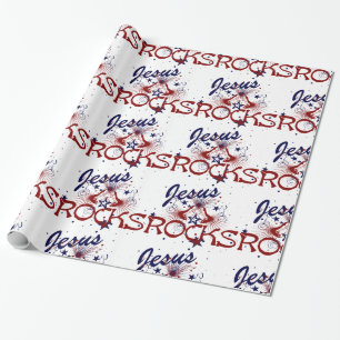 Cadeau Papier d'enveloppement Jesus Rocks
