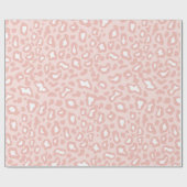 Cadeau Papier d'enveloppement léopard rose pâle (Plat)