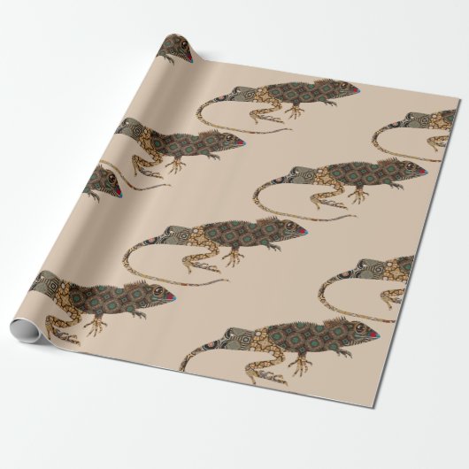 Cadeau Papier d'enveloppement Lizard (Déroulé)