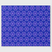 Cadeau Papier d'enveloppement Mandala bleu (Plat)