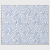 Cadeau Papier d'enveloppement Mariage de glace bleu (Plat)