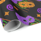 Cadeau Papier d'enveloppement Mascarade Festive (Coin rond)