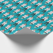 Cadeau Papier d'enveloppement Médicale bleu blanc (Coin)