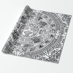 Cadeau Papier d'enveloppement mexicain AZTEC OU MEXICA