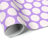 Cadeau Papier d'enveloppement moderne à base de Polka vio (Coin rond)