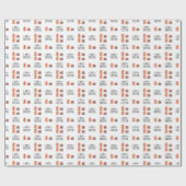 Cadeau Papier d'enveloppement moderne de Noël (Plat)