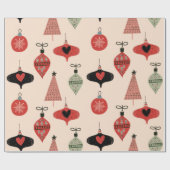 Cadeau Papier d'enveloppement moderne de Noël du milieu d (Plat)