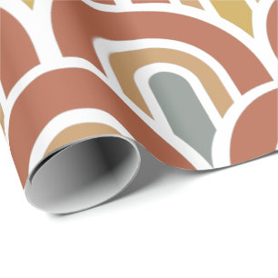 Cadeau Papier d'enveloppement moderne design arc-en-ciel