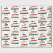 Cadeau Papier d'enveloppement moderne Festive Joyeux Noël (Plat)
